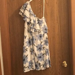 One shouldered floral dress